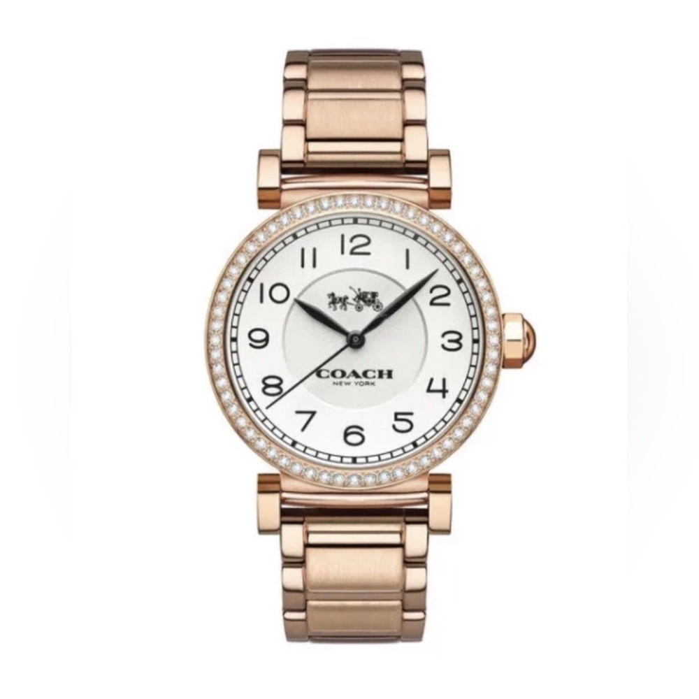 New Coach Madison Women’s White Dial Rose Gold Bracelet Watch 14502398